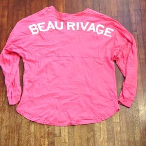 Pink Beau Rivage v neck long sleeve spirit jersey shirt